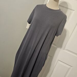 Time and Tru Charcoal Midi Dress
